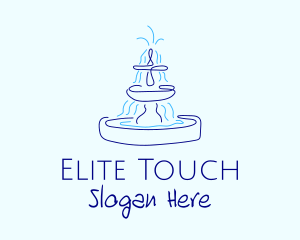 Blue Water Fountain logo design