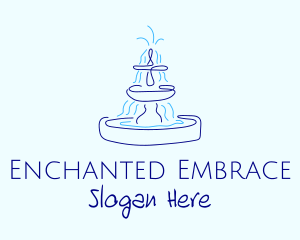 Blue Water Fountain logo design