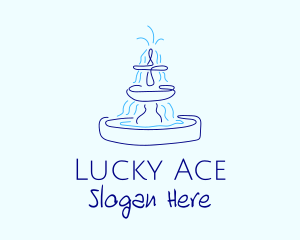 Blue Water Fountain logo design