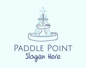 Blue Water Fountain logo design