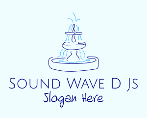 Blue Water Fountain logo design