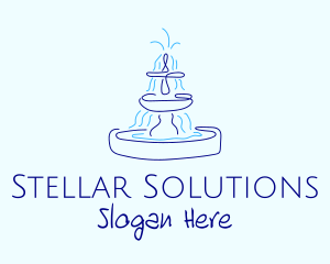 Blue Water Fountain logo design