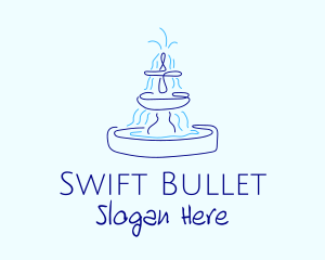 Blue Water Fountain logo design