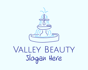 Blue Water Fountain logo design