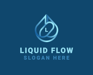 Abstract Water Droplet logo design