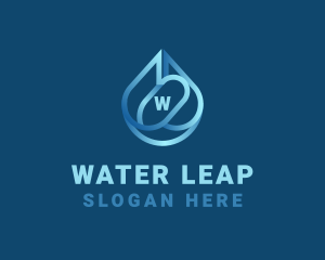 Abstract Water Droplet logo design