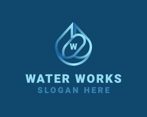 Abstract Water Droplet logo design