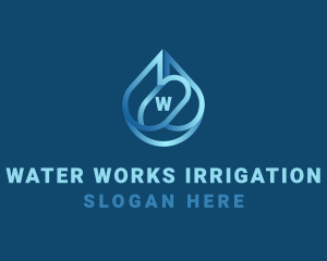 Abstract Water Droplet logo design