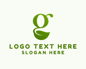 Eco Plant Letter G logo