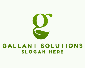 Eco Plant Letter G logo design