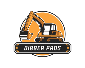 Excavator Machinery Quarry logo design