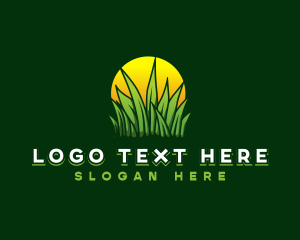 Organic Grass Sunset logo