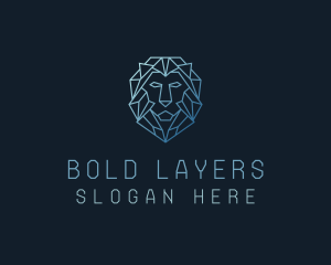 Geometric Lion Business logo design