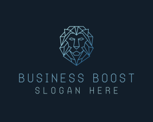 Geometric Lion Business logo design