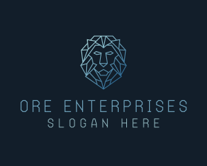 Geometric Lion Business logo design