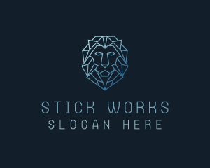 Geometric Lion Business logo design