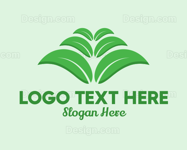 Green Organic Leaves Logo