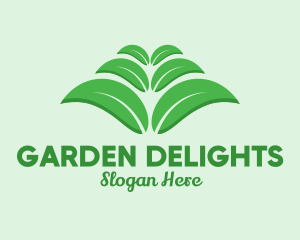 Green Organic Leaves logo design