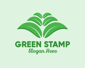 Green Organic Leaves logo design