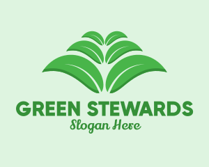 Green Organic Leaves logo design