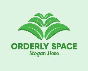 Green Organic Leaves logo design