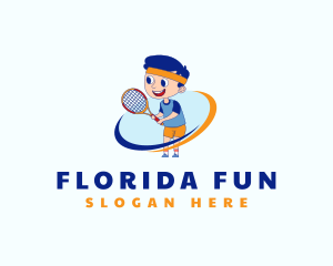 Kid Tennis Sports logo design