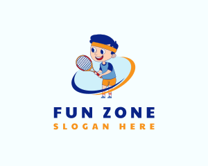 Kid Tennis Sports logo design