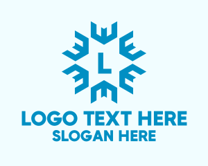 Cooling Snowflake Star logo
