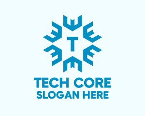 Cooling Snowflake Star logo design