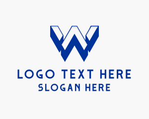 Startup 3D Letter W logo