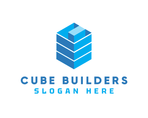 Cube Letter C Building logo design