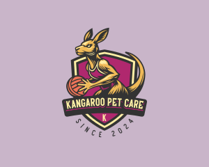 Athletic Volleyball Kangaroo logo