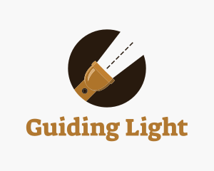 Brown Flashlight Road logo design