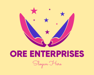 Pixie Fairy Magic Wings logo design