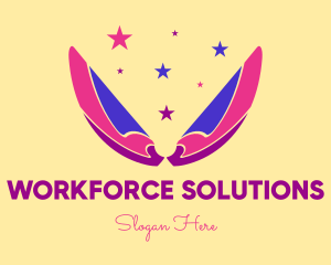 Pixie Fairy Magic Wings logo design