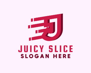 Speedy Motion Letter J logo design