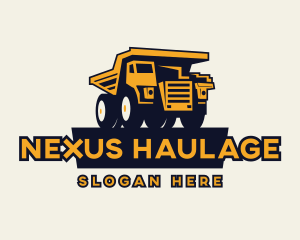 Dump Truck Heavy Equipment logo design