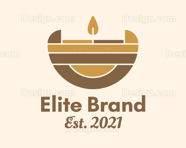 Wellness Spa Candle Logo