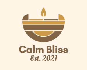 Wellness Spa Candle  logo design