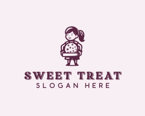 Girl Baking Cookie  logo