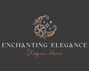 Spiritual Moon Flower logo design