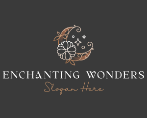 Spiritual Moon Flower logo design