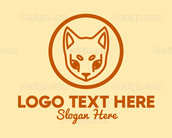 Orange Pet Cat Logo