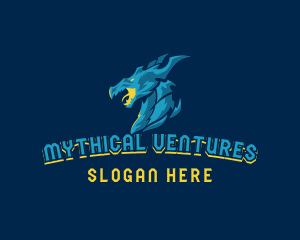 Mythical Dragon Creature logo design