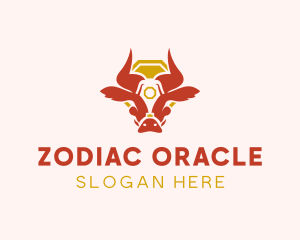 Zodiac Ox Head logo design