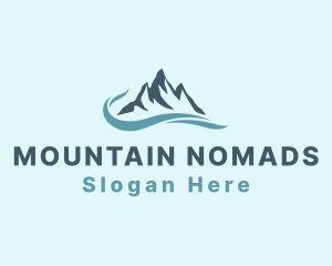 Nature Mountain Sea logo design