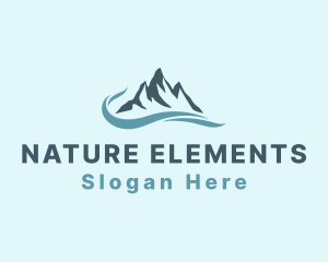 Nature Mountain Sea logo design