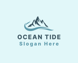 Nature Mountain Sea logo design