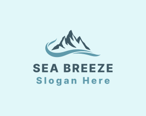 Nature Mountain Sea logo design