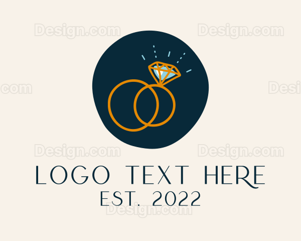 Diamond Engagement Ring Jewelry Logo